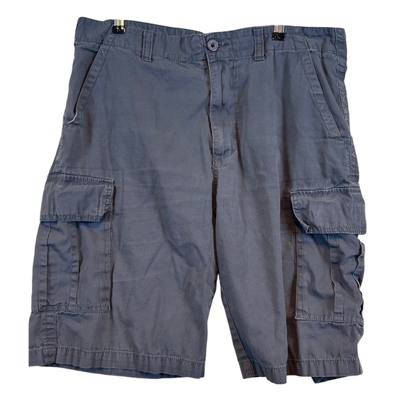London Fog Other - London Fog Mens Gray‎ Cargo Shorts Size 34 Casual Outdoor Cotton Blend 6-Pocket